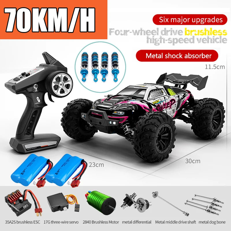 Samochód RC Off-Road 4x4 70km/h - Monster Truck 1:16 z LED