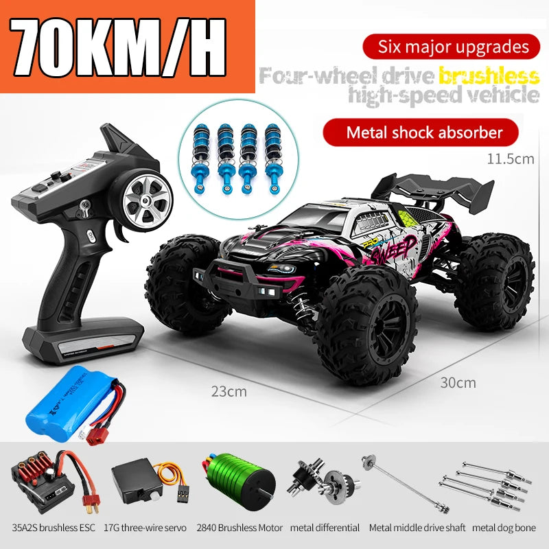 Samochód RC Off-Road 4x4 70km/h - Monster Truck 1:16 z LED