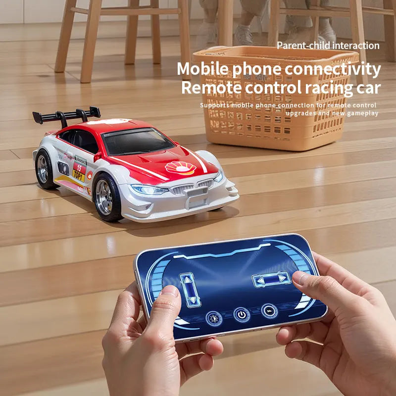 Samochód RC 1:43 z Kontrolą APP i Światłami - Mini Model Wyścigowy 4WD