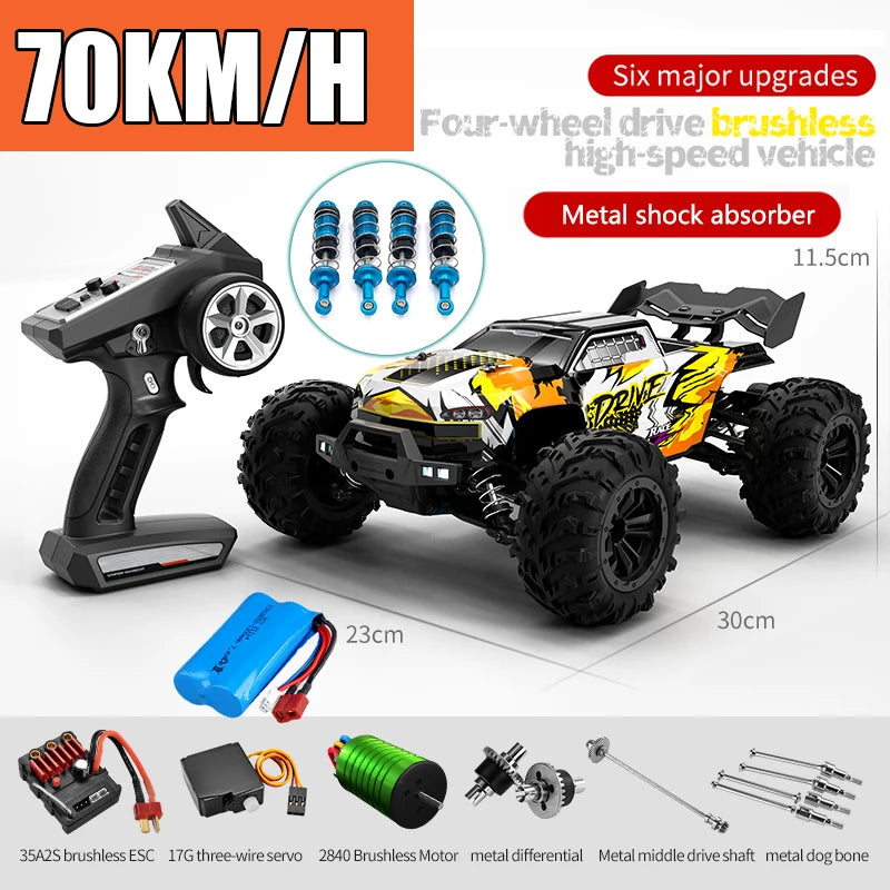 Samochód RC Off-Road 4x4 70km/h - Monster Truck 1:16 z LED
