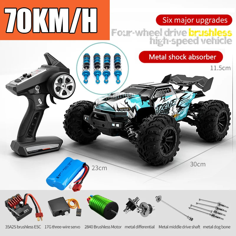 Samochód RC Off-Road 4x4 70km/h - Monster Truck 1:16 z LED
