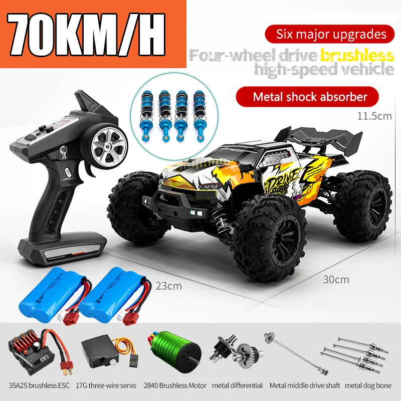 Samochód RC Off-Road 4x4 70km/h - Monster Truck 1:16 z LED