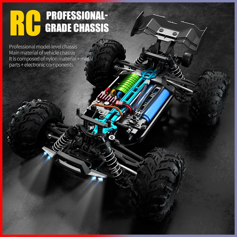 Samochód RC Off-Road 4x4 70km/h - Monster Truck 1:16 z LED