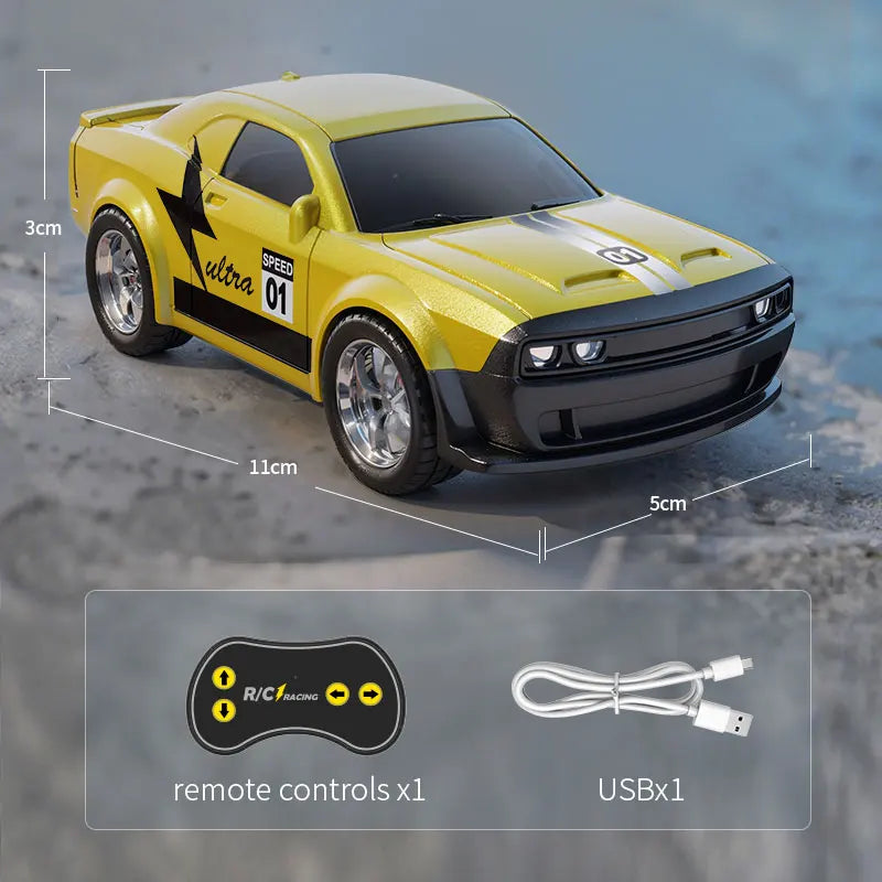 Samochód RC 1:43 z Kontrolą APP i Światłami - Mini Model Wyścigowy 4WD