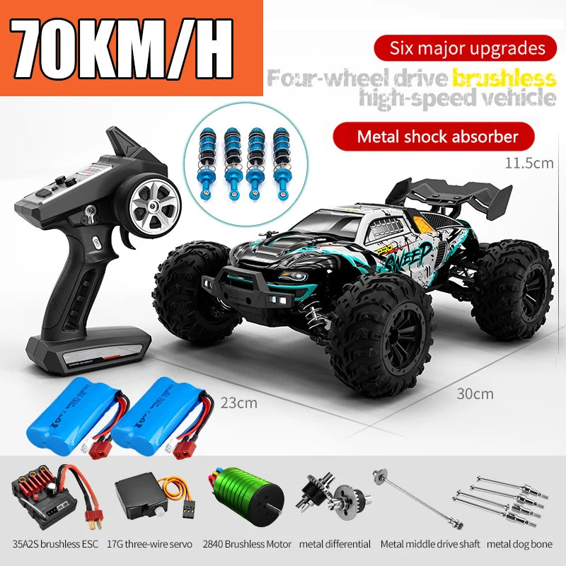 Samochód RC Off-Road 4x4 70km/h - Monster Truck 1:16 z LED