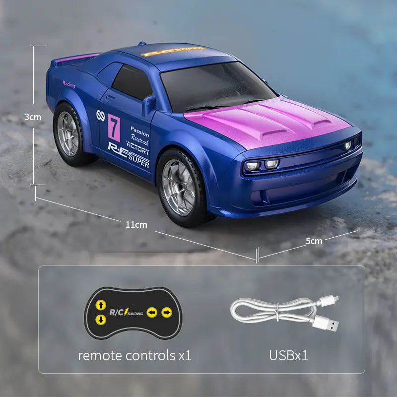 Samochód RC 1:43 z Kontrolą APP i Światłami - Mini Model Wyścigowy 4WD