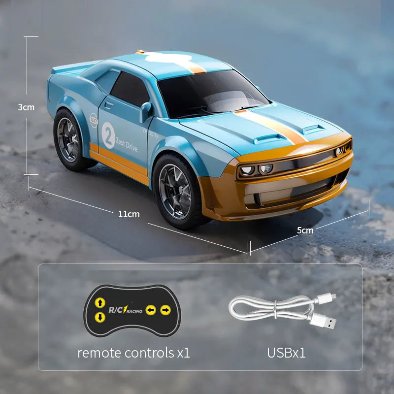 Samochód RC 1:43 z Kontrolą APP i Światłami - Mini Model Wyścigowy 4WD