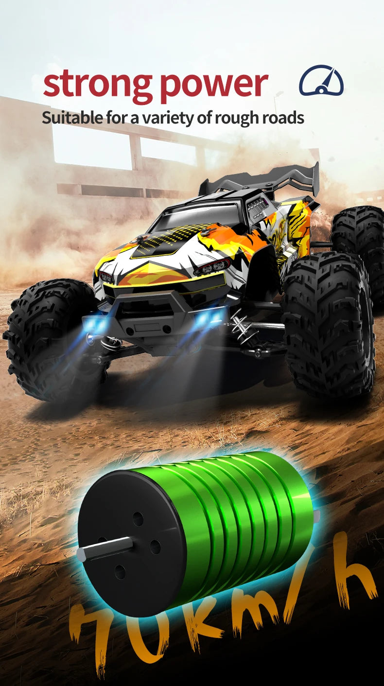 Samochód RC Off-Road 4x4 70km/h - Monster Truck 1:16 z LED