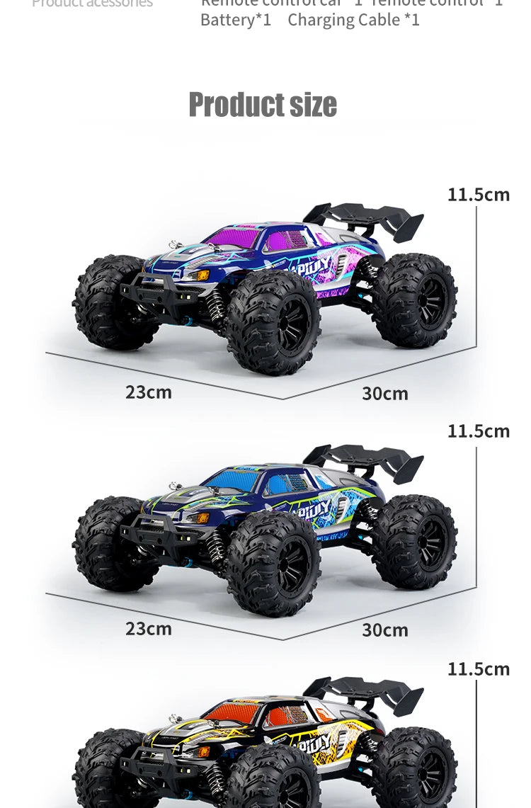 Samochód RC Off-Road 4x4 70km/h - Monster Truck 1:16 z LED