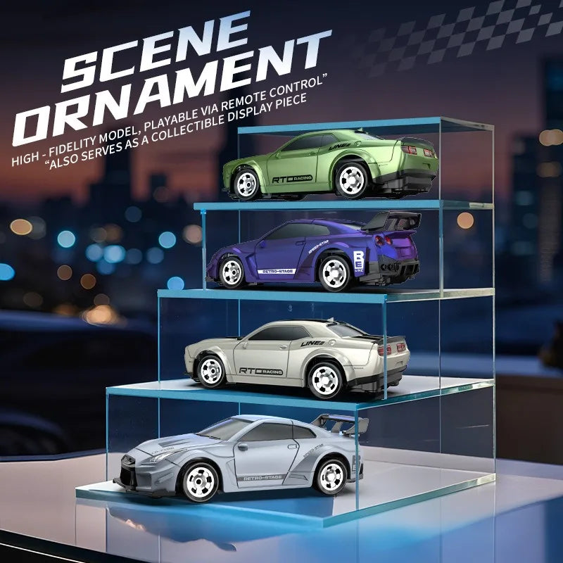 Mini Samochód RC Drift 1:64 GTR - Zdalnie Sterowany Model Wyścigowy